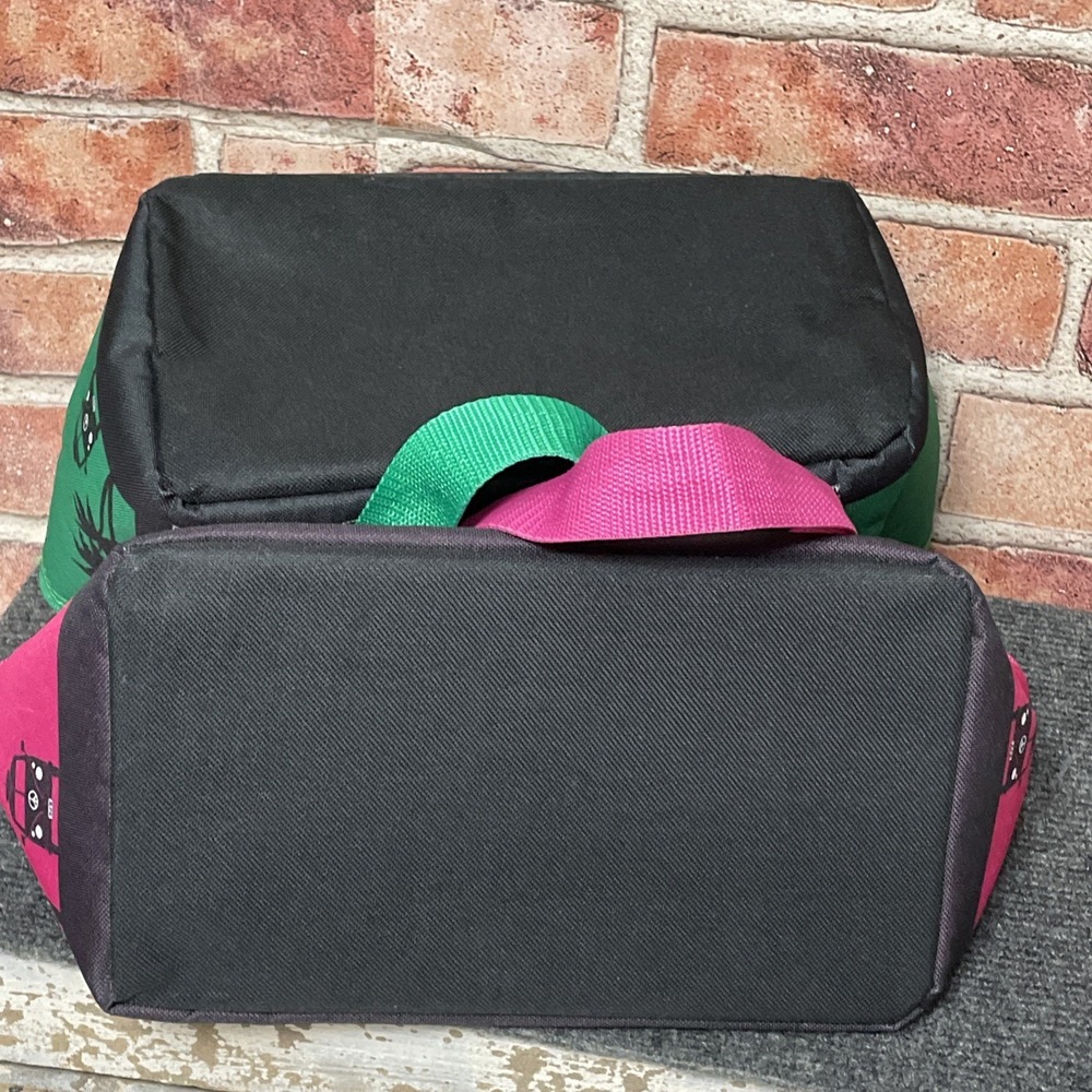 Trader joe's Mini Insulated Bags SET Fuchsia Pink & Green - Picture 10 of 10